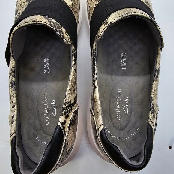 Clarks Kayleigh River Loafers-Snake Skin design-Women's 8.5‎ - Picture 7 of 8